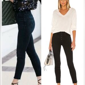 MOTHER The Pixie Ankle Fray in Holding Hands Dark Blue Denim Women’s 29 NEW